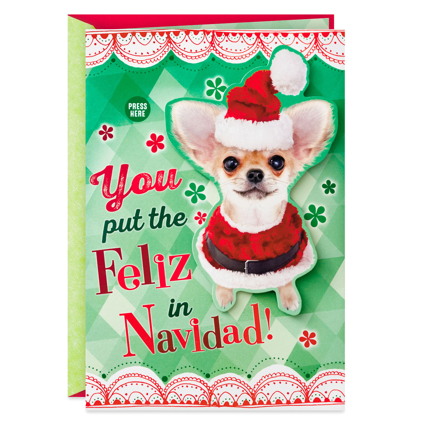 Feliz Navidad Bilingual Funny Musical Christmas Card With Motion