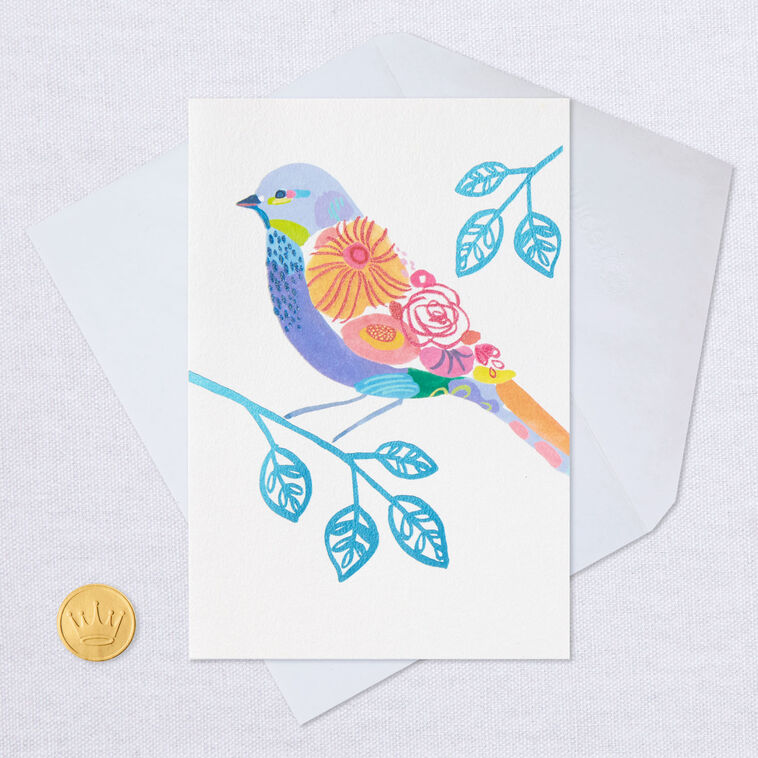 UNICEF Floral Bird Friendship Card, , large image number 5