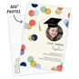 Colorful Dots and Grad Hat Graduation Invitation, , large image number 2