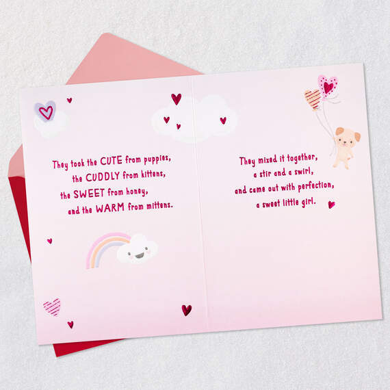 Sweet Little Girl Baby's First Valentine's Day Card for Granddaughter, , large image number 4