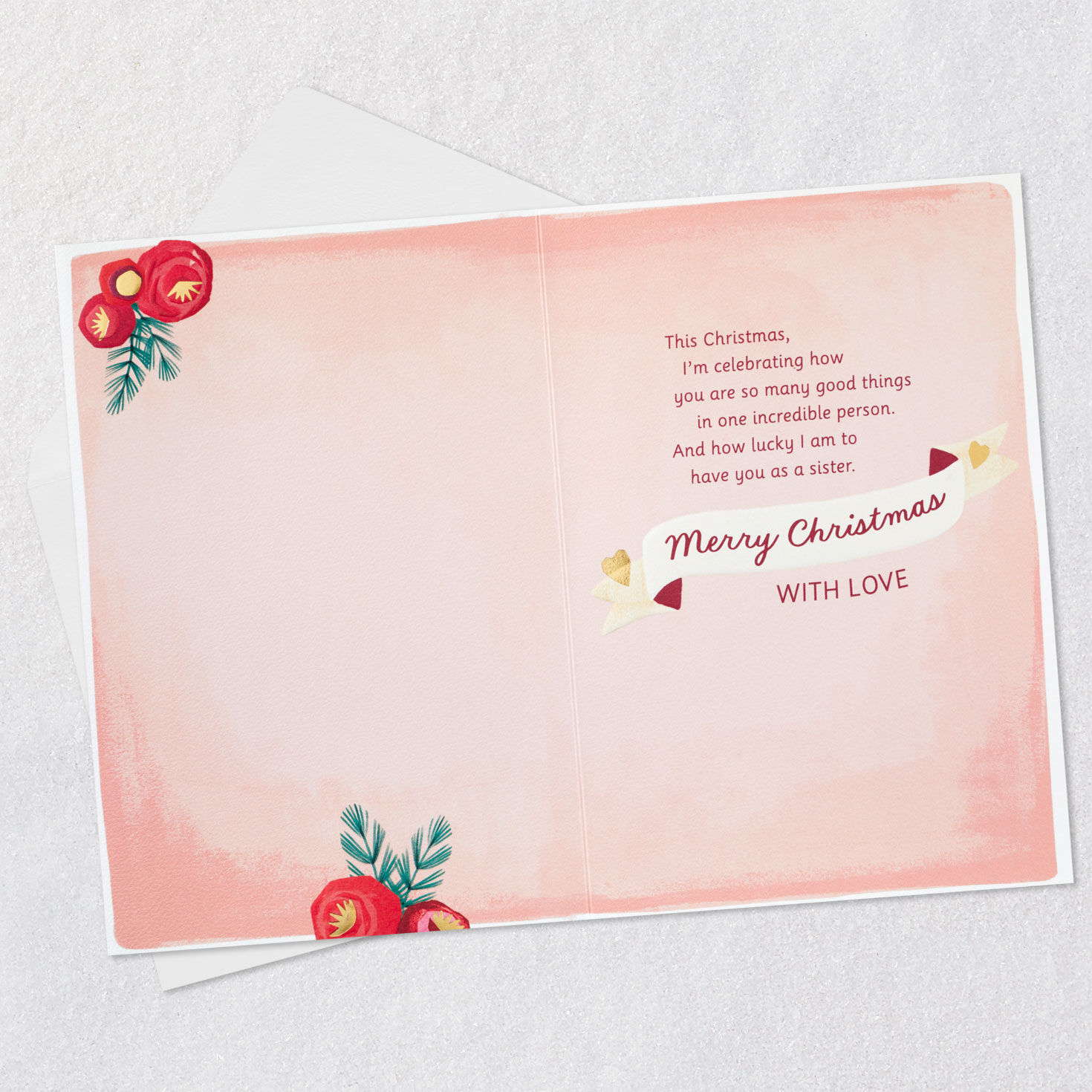 Merry Christmas With Love Christmas Card for Sister for only USD 4.99 | Hallmark
