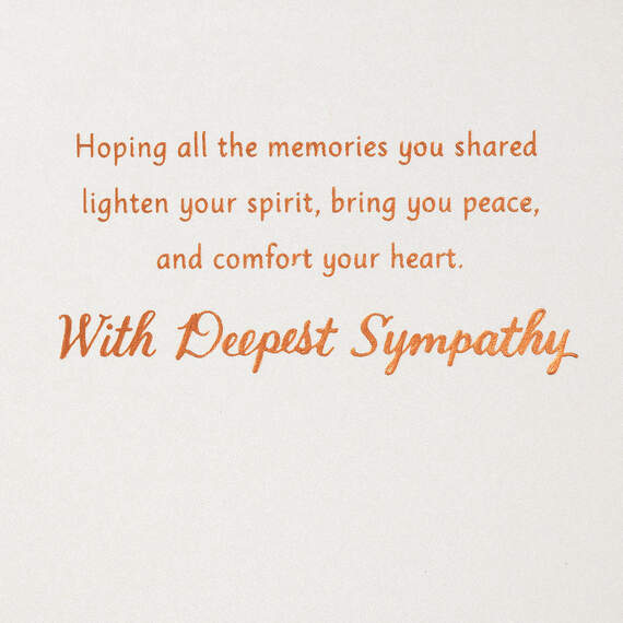 Hoping Memories Bring You Comfort Sympathy Card From Us, , large image number 2
