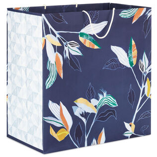 15" Tropical Stems on Navy Extra-Deep Gift Bag