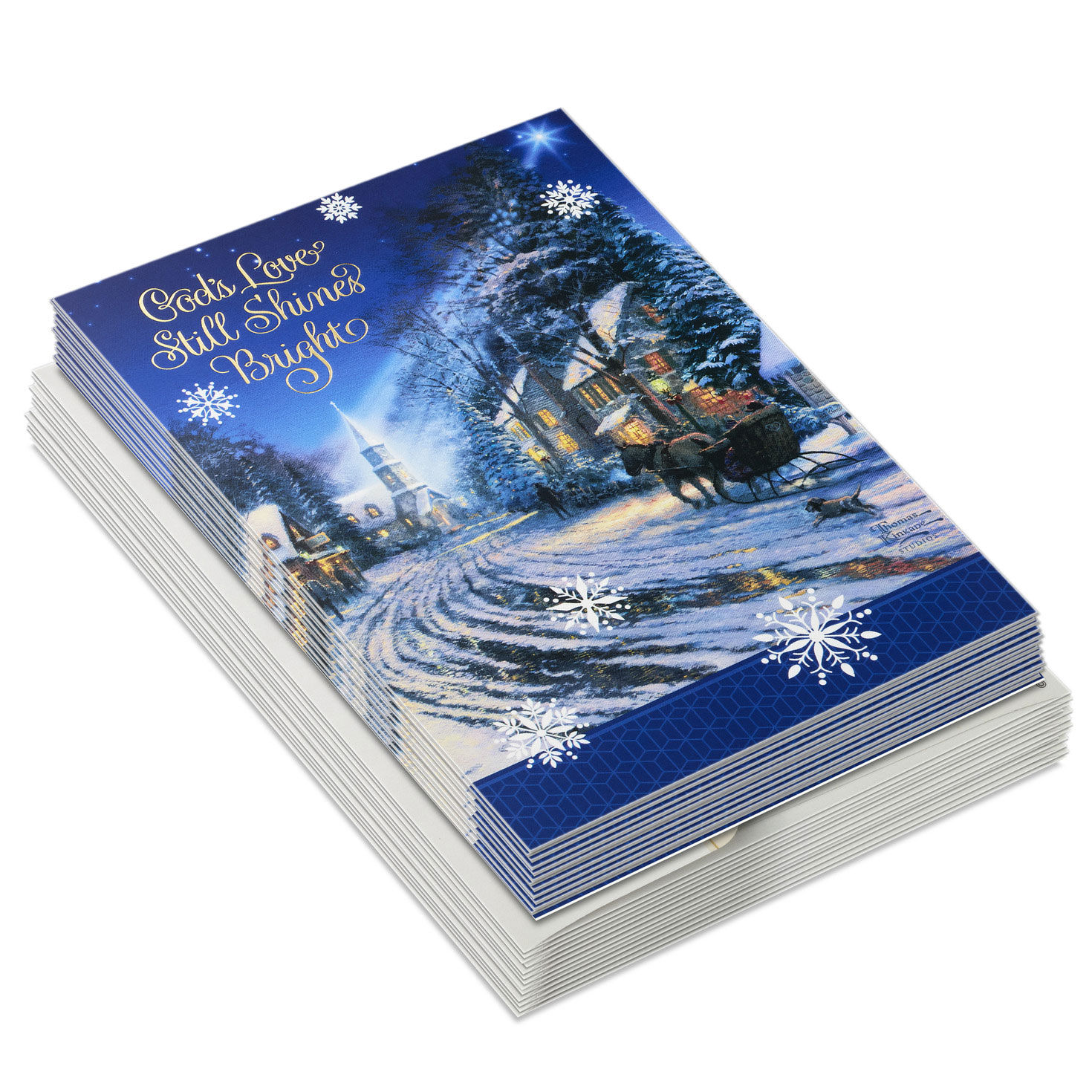 Horse and Snow DaySpring Religious Christmas Cards front stacked image number 2