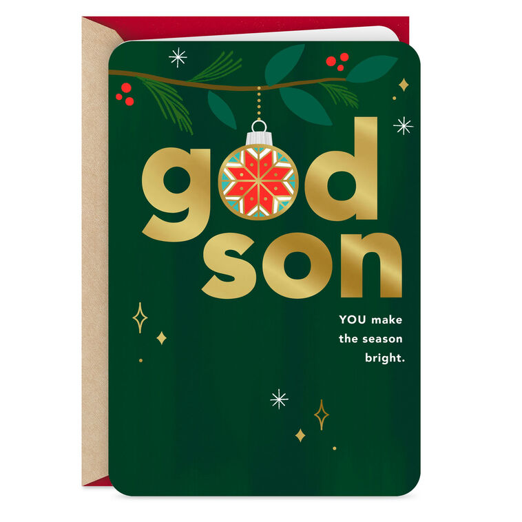 You Fill Hearts With Pride and Joy Christmas Card for Godson