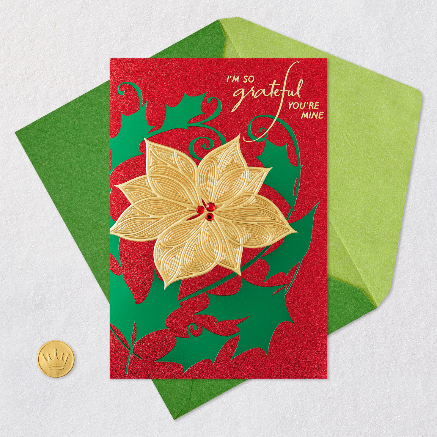So Grateful You're Mine Romantic Christmas Card for Her for only USD 6.59 | Hallmark