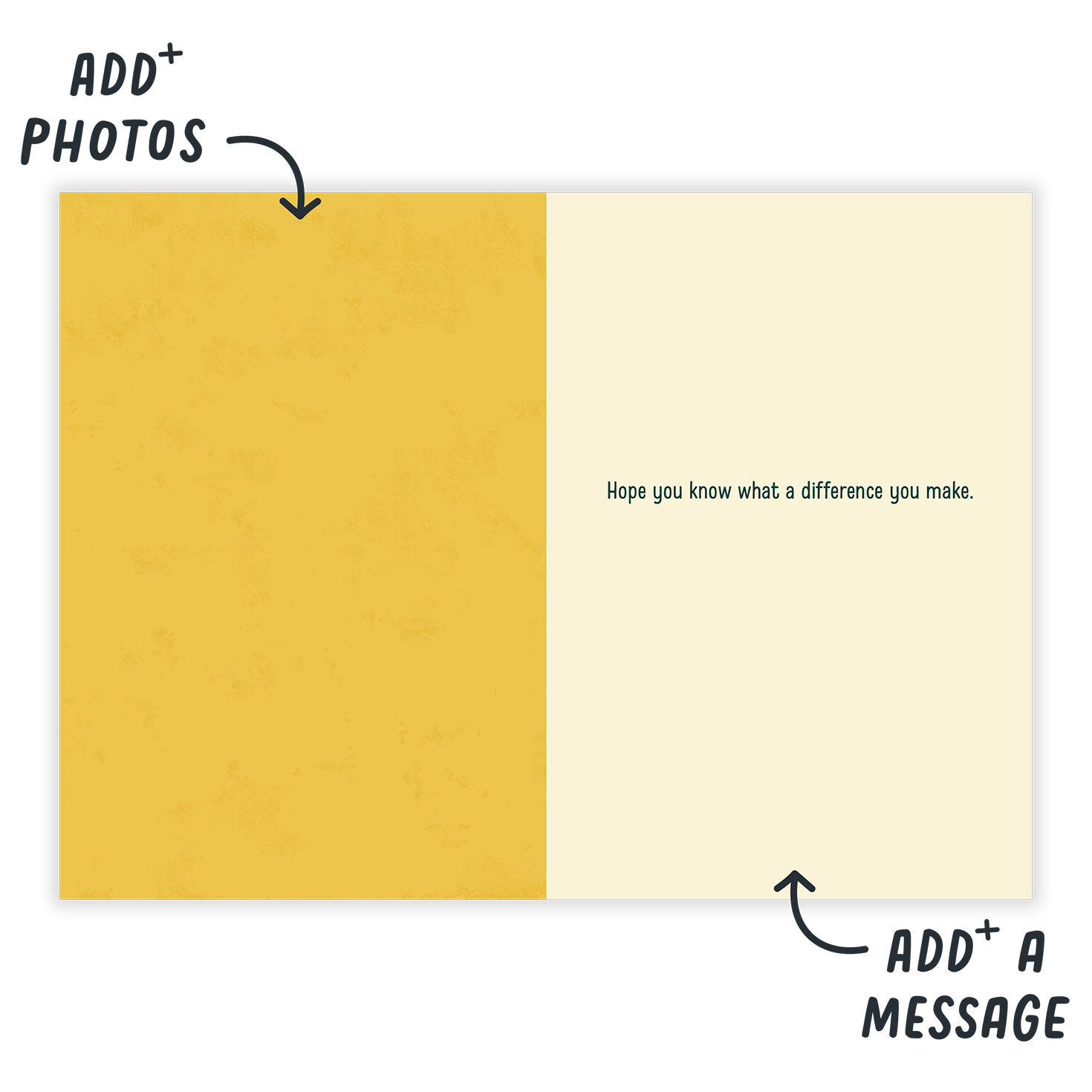 Pencil Personalized Thank You Card open card with personalization image number 3