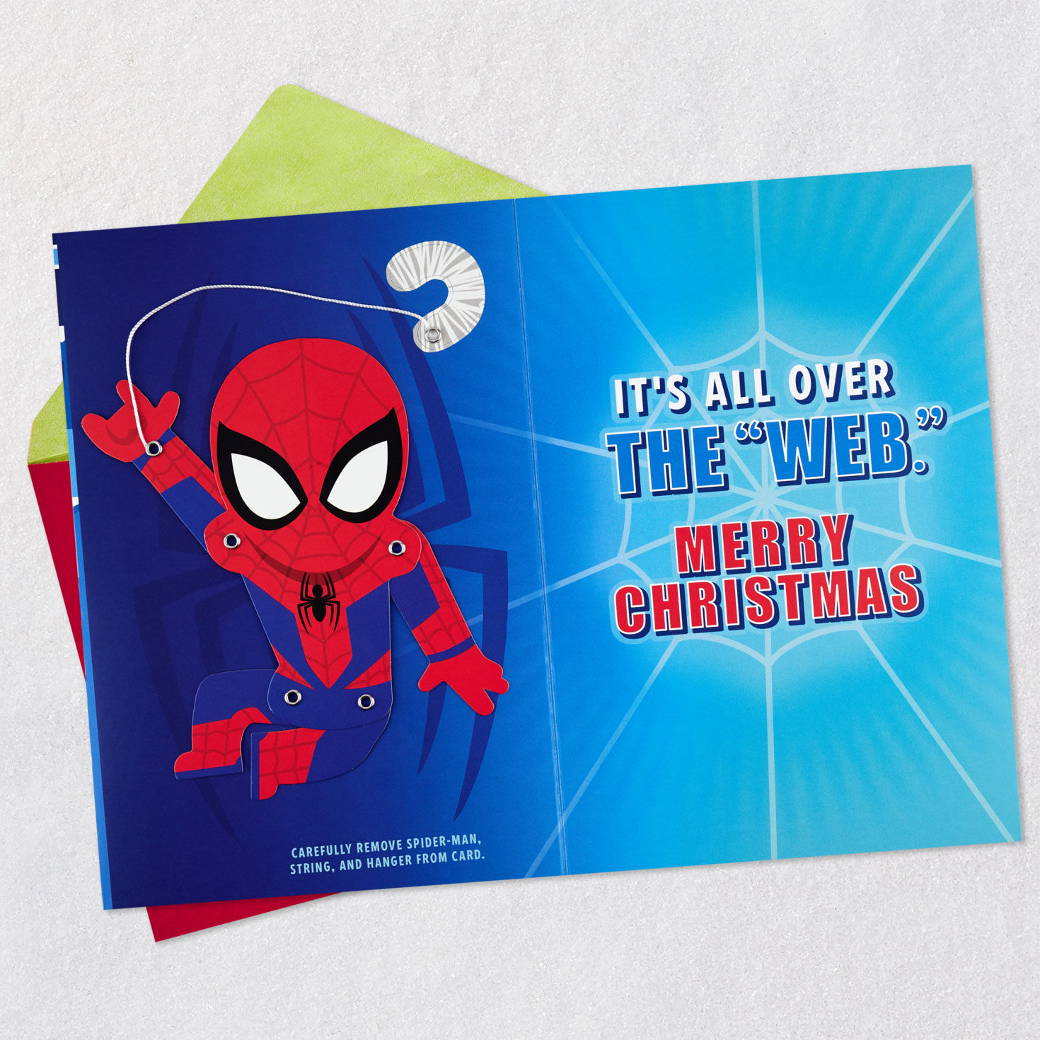 marvel-spider-man-christmas-card-for-grandson-with-displayable-character-greeting-cards-hallmark