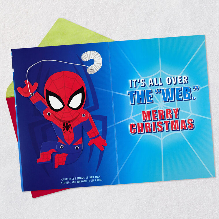 Marvel Spider-Man Christmas Card for Grandson With Displayable Character - Greeting Cards | Hallmark marvel-spider-man-christmas-card-for-grandson-with-displayable-character-greeting-cards-hallmark