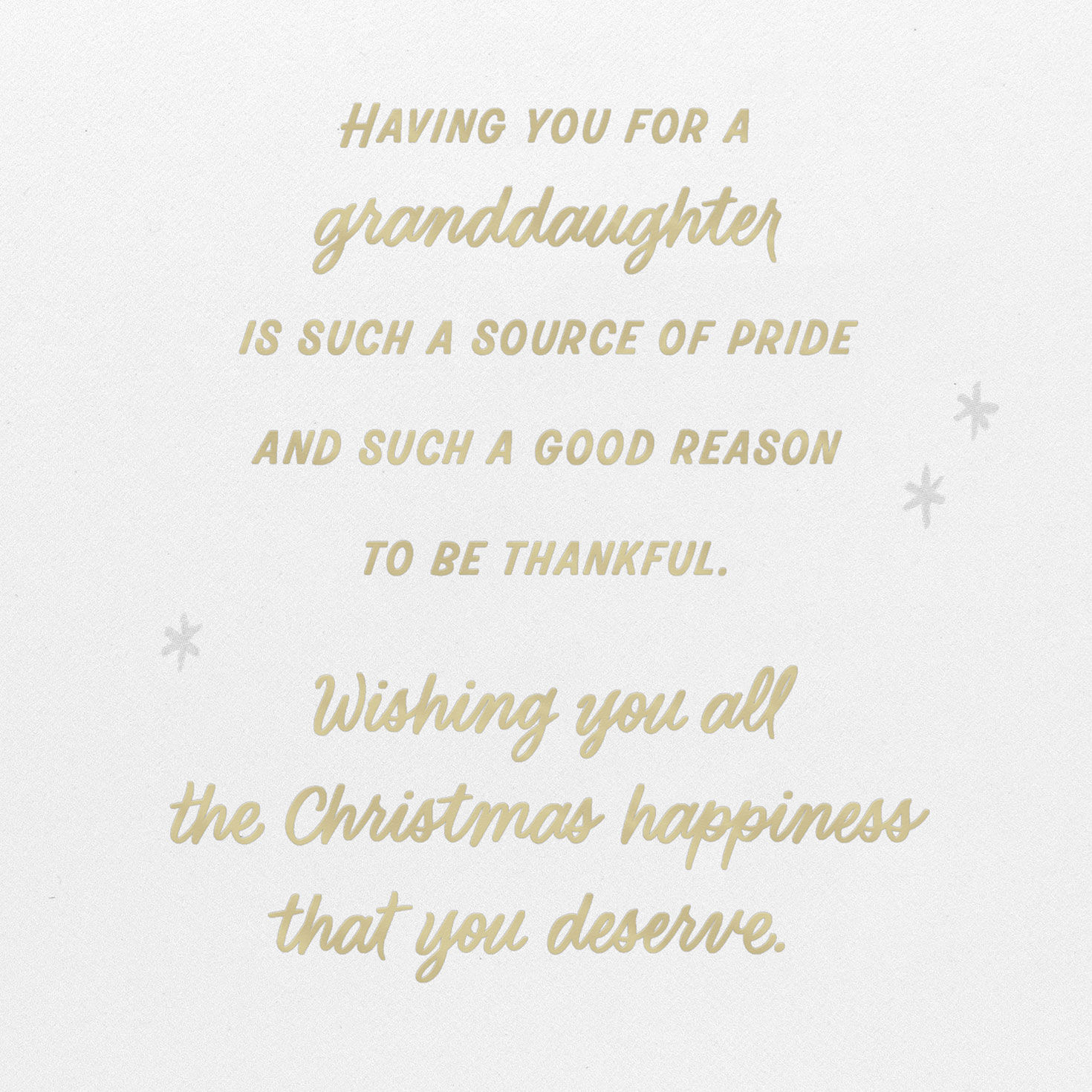 Pink Holiday Tree Granddaughter Christmas Card Sentiment image number 3