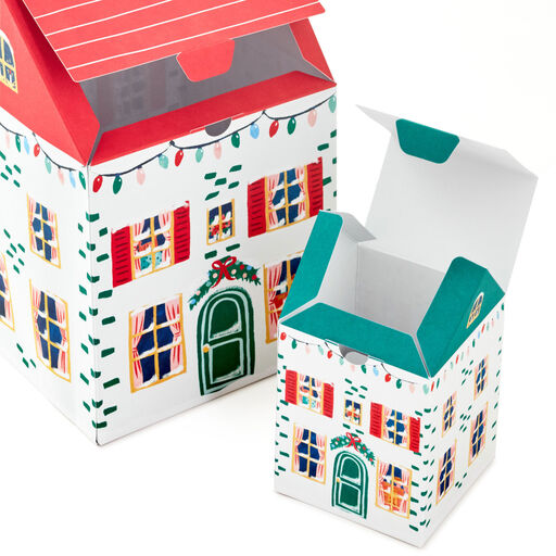 Holiday Houses 2-Pack Small and Large Christmas Gift Boxes, 