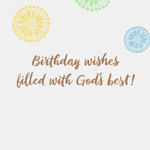 Happy and Blessed Religious Birthday Card, 