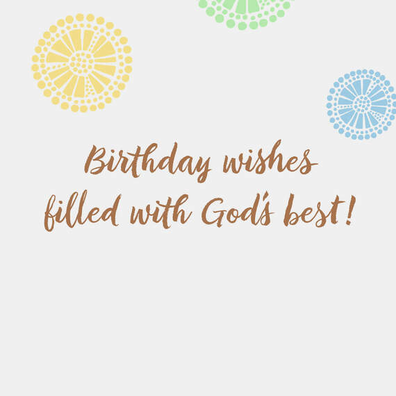 Happy and Blessed Religious Birthday Card, , large image number 2