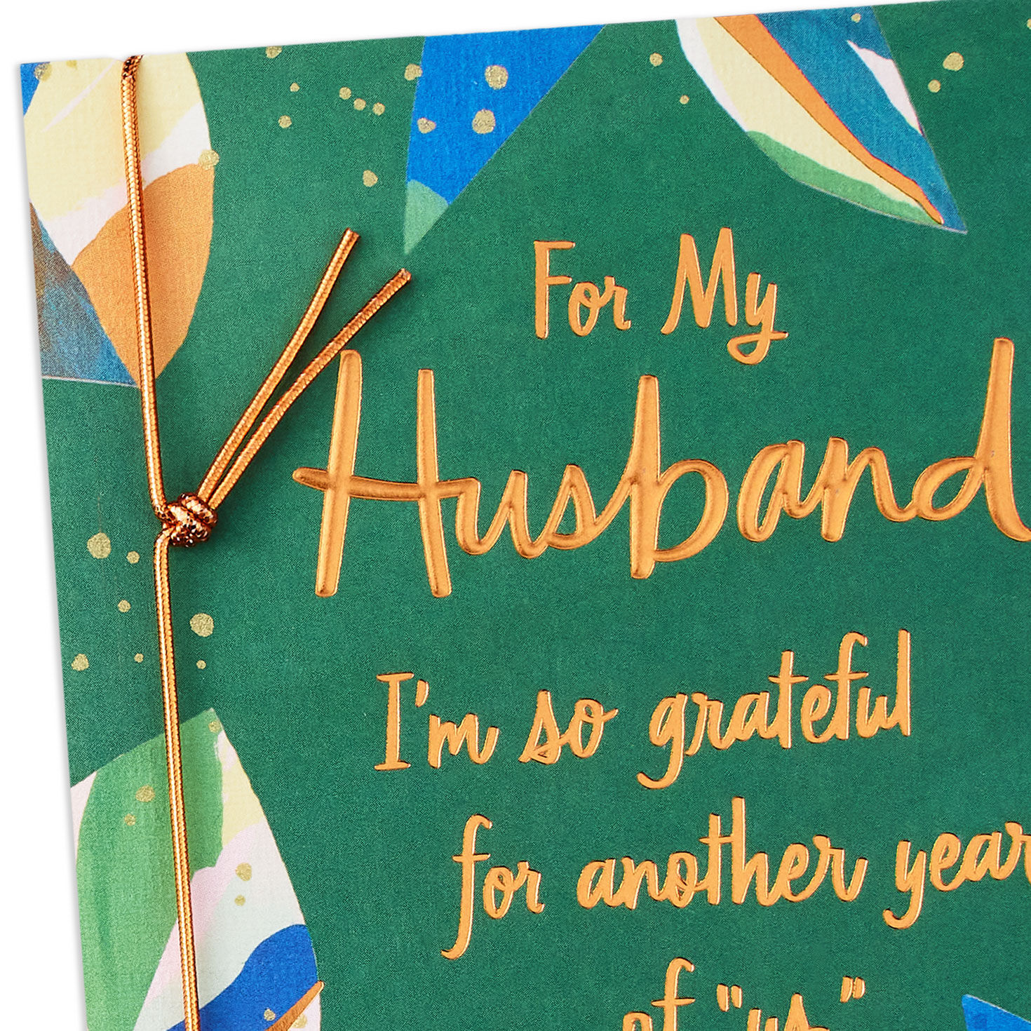 Bold Tropical Leaves Anniversary Card for Husband Card Front Detail image number 5