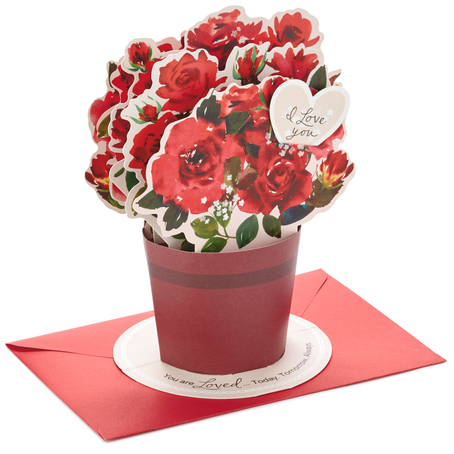 You Are Loved Flower Bouquet 3d Pop Up Valentine S Day Card Greeting Cards Hallmark