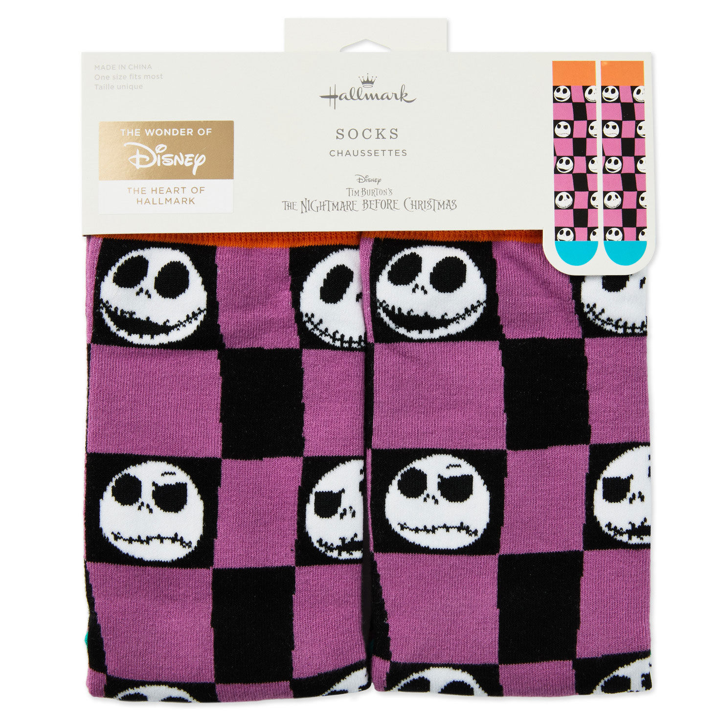 Disney Tim Burton's The Nightmare Before Christmas Jack Faces Crew Socks for only USD 18.99 | Hallmark