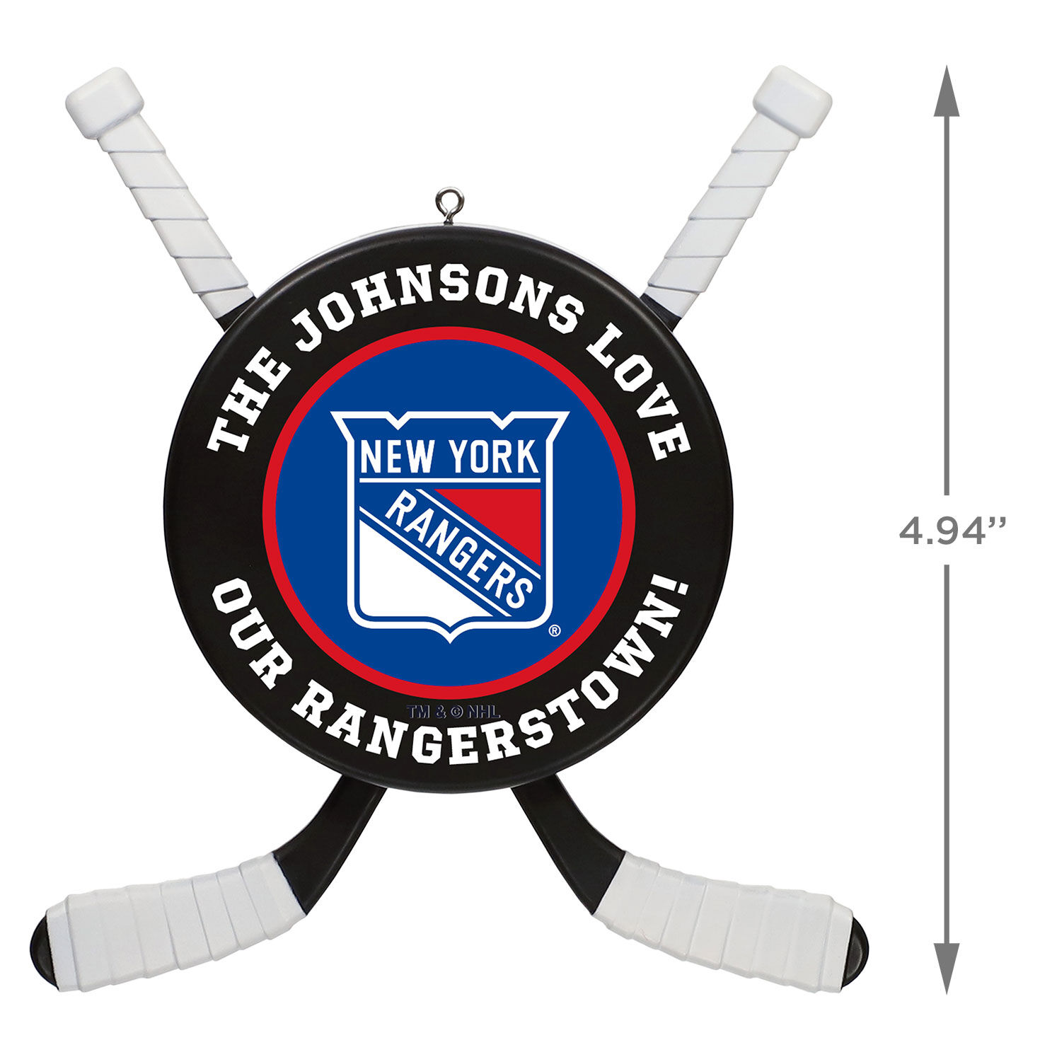 NHL New York Rangers® Hockey Personalized Ornament