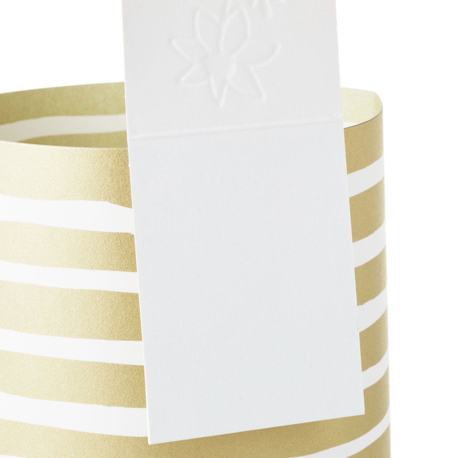 Build-a-Bouquet Gold Stripes Pop-Up Paper Vase With Mini Card for only USD 4.99 | Hallmark