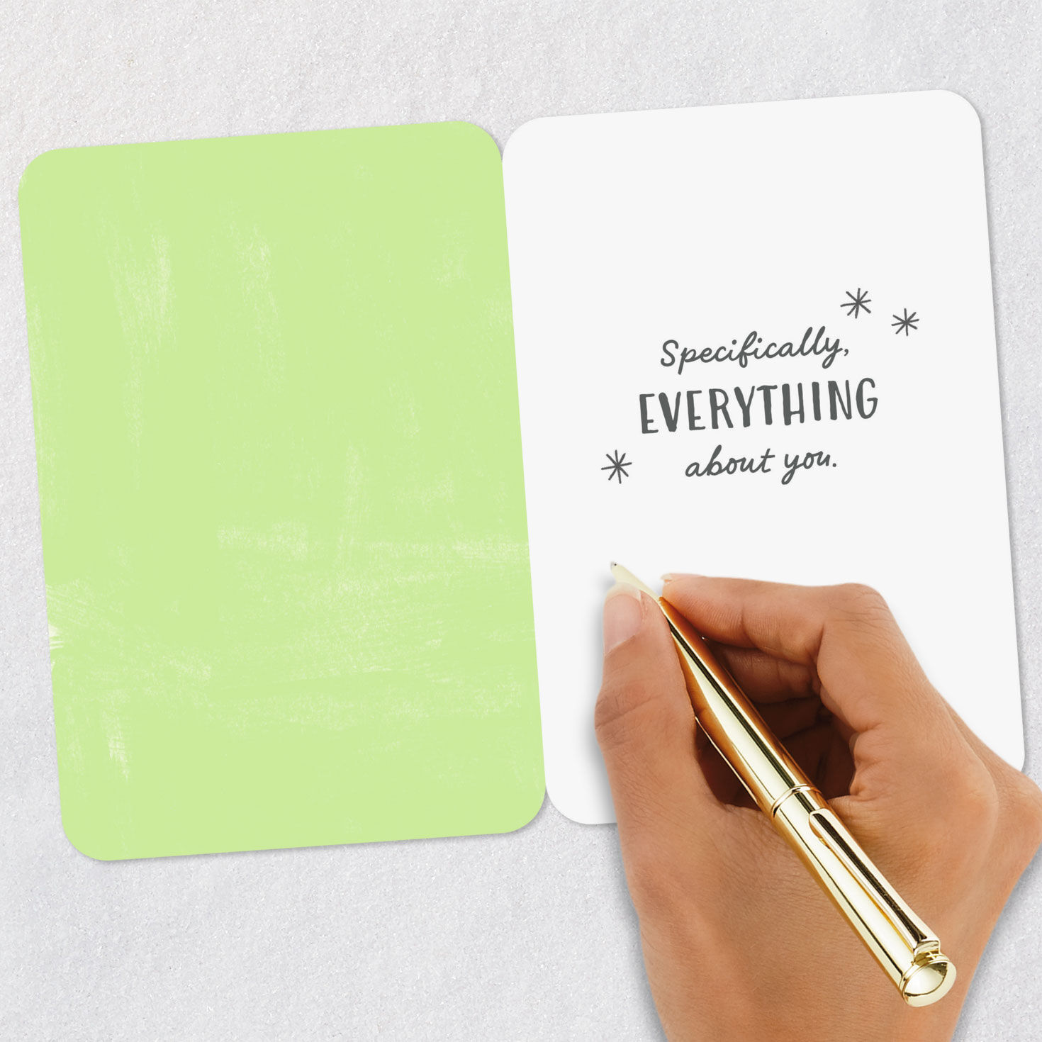 Gazing Tabby Cat Romantic Love Card Signing card image number 6