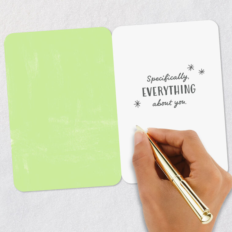 Gazing Tabby Cat Romantic Love Card Signing card image number 6