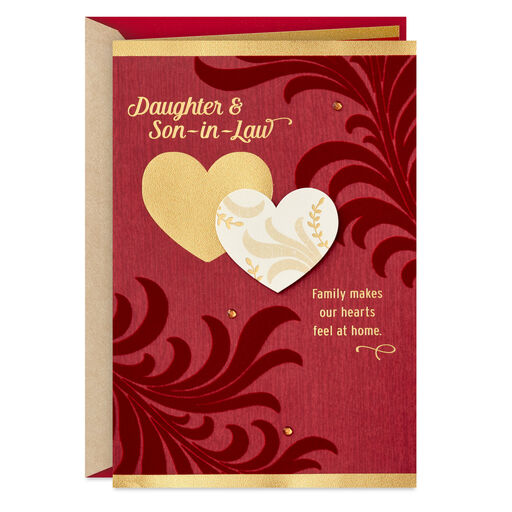 Hearts at Home Valentine's Day Card for Daughter and Son-in-Law, 