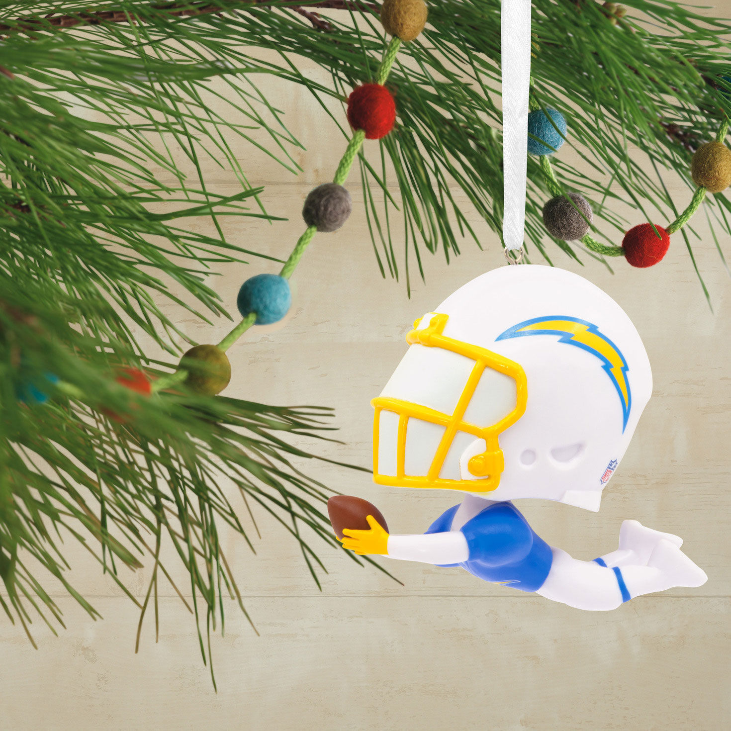 NFL Los Angeles Chargers Bouncing Buddy Hallmark Ornament, , large image number 2