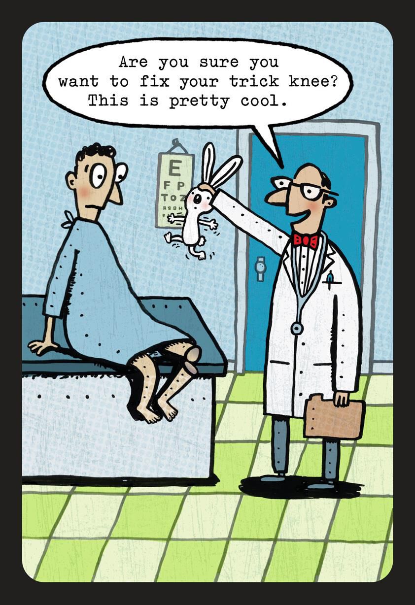Old Age Trick Knee Funny Birthday Card