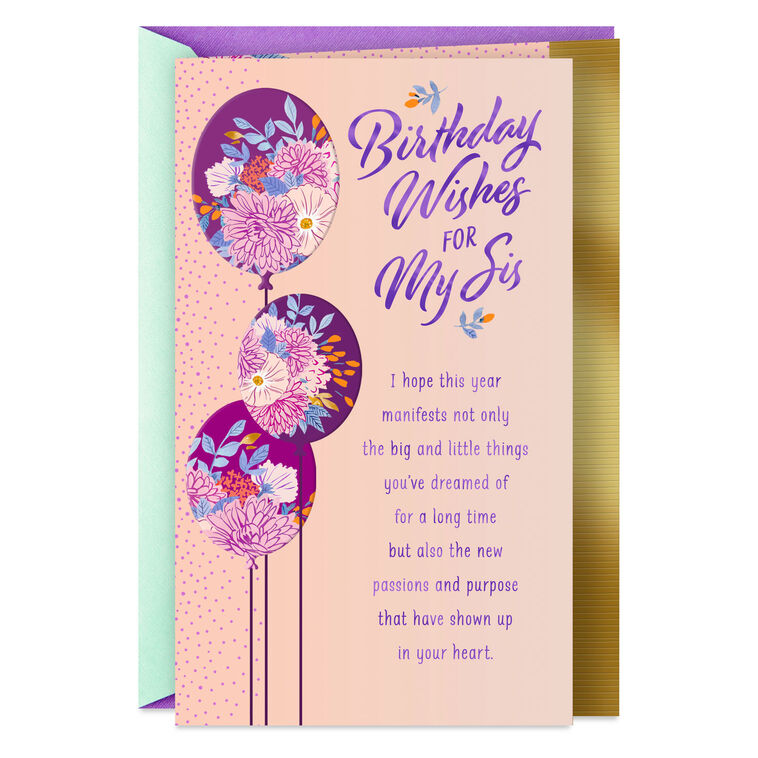 You Deserve Everything You Wish For Birthday Card for Sister