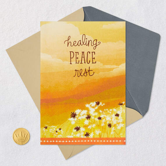 Healing, Peace and Rest Religious Get Well Card, , large image number 6