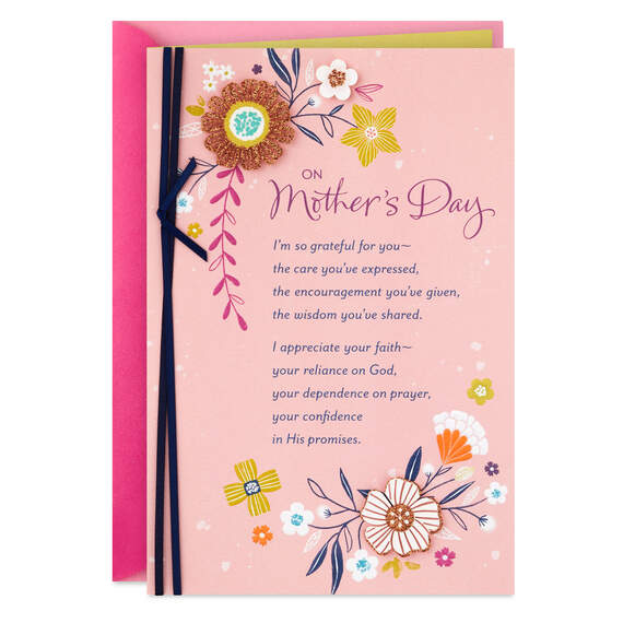 Blessed By Your Example Religious Mother's Day Card, , large image number 1