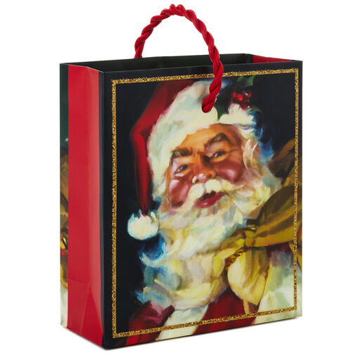4.6" Classic Santa Gift Card Holder Mini Bag, Vintage Santa
