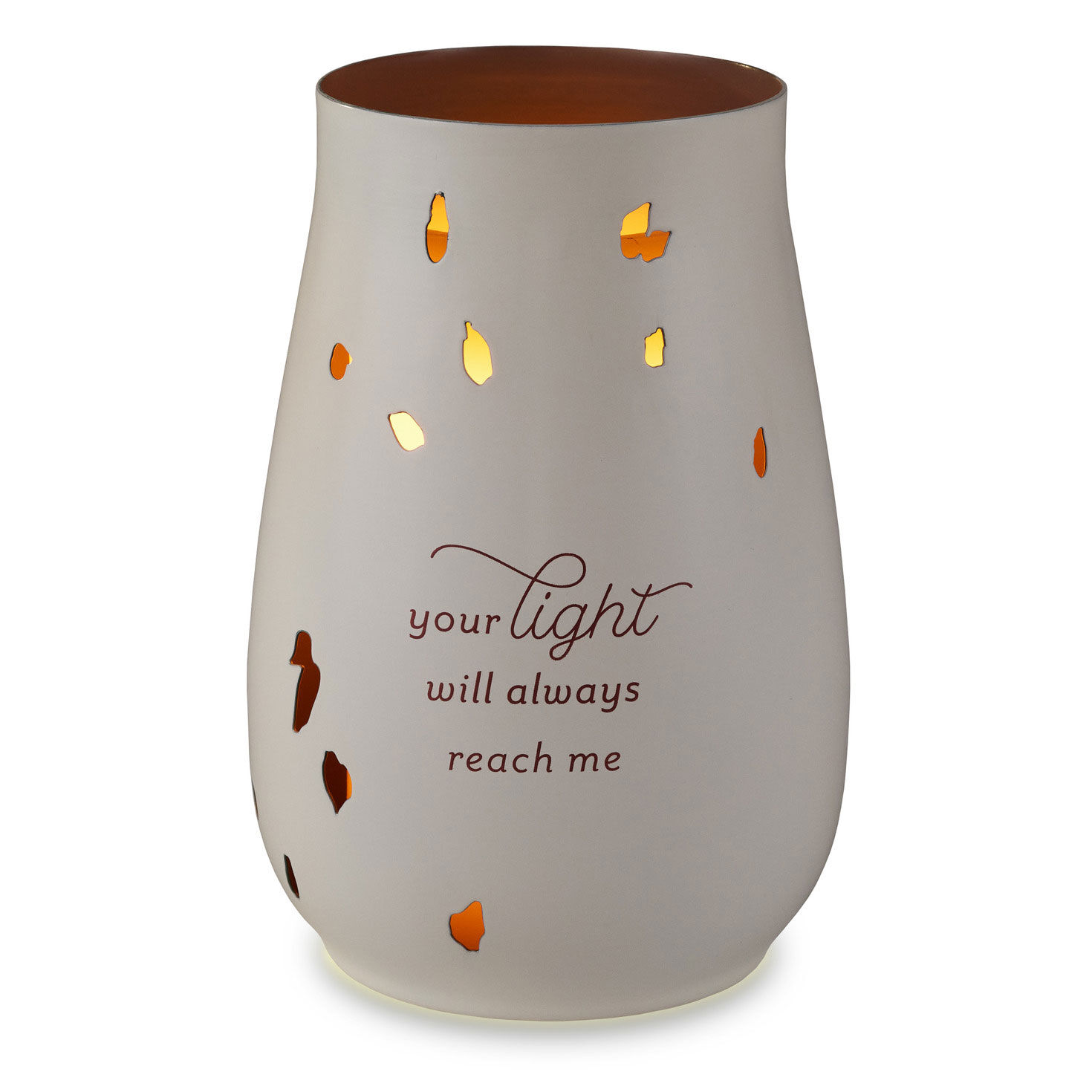 Memorial Candle Sleeve With Cutouts lit image number 4