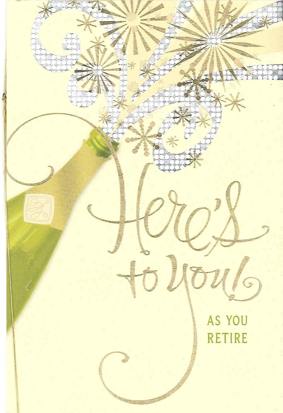 Champagne Toast Retirement Card