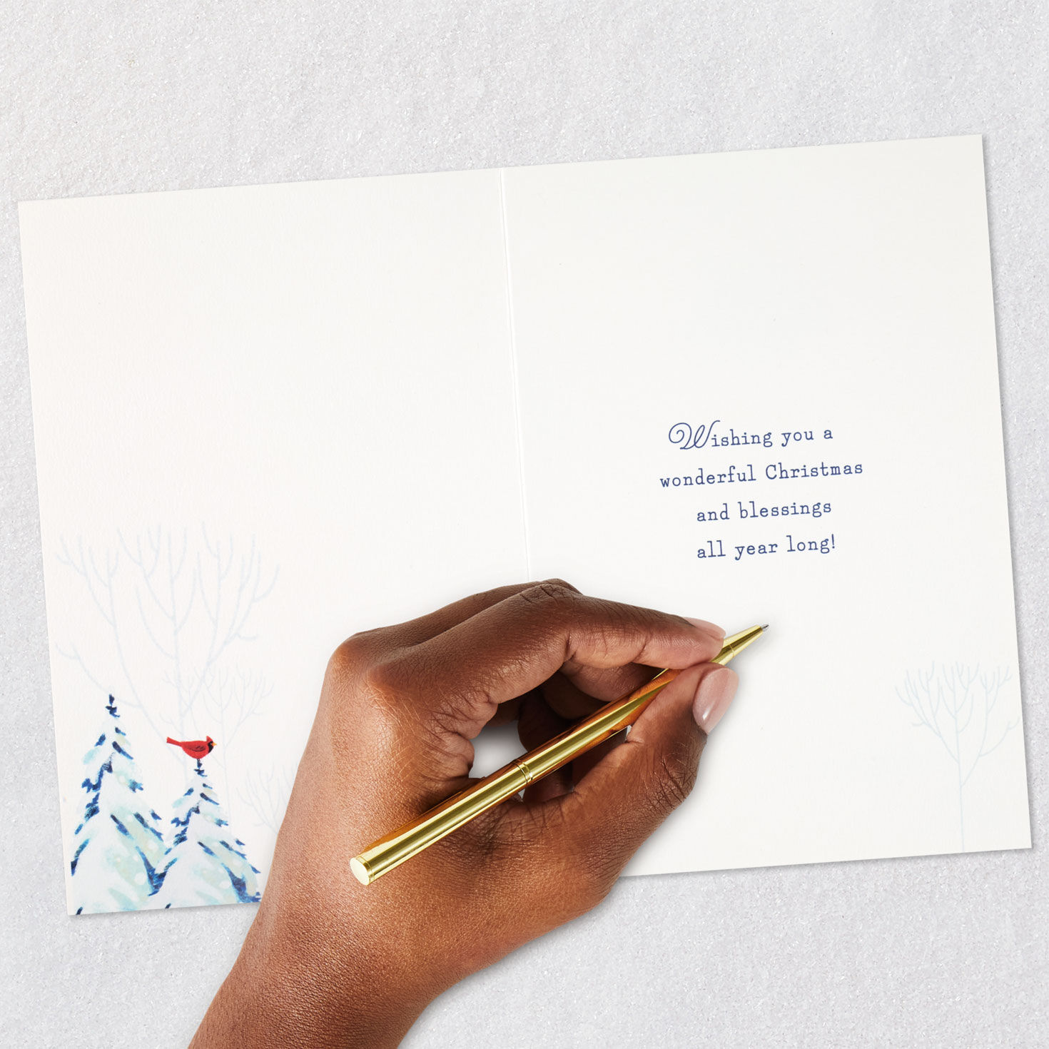 Snowman Blessing Christmas Card for Friend Signing card image number 7