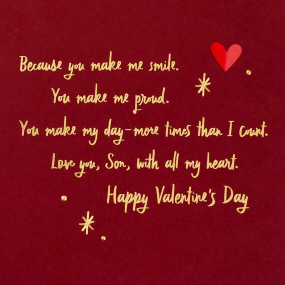 You Make My Day Valentine's Day Card for Son, , large image number 2