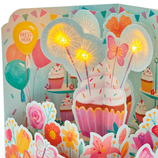 Make a Wish Musical 3D Pop-Up Birthday Card With Light, 