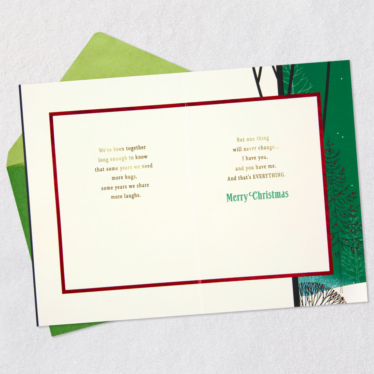 Buck Deer in Woods Husband Christmas Card Open card with envelope image number 4