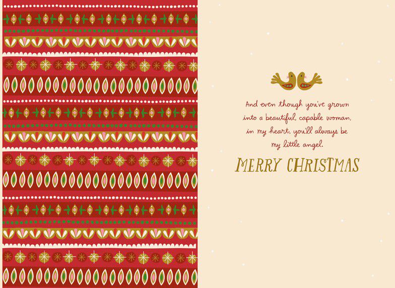 My Little Angel Daughter Christmas Card