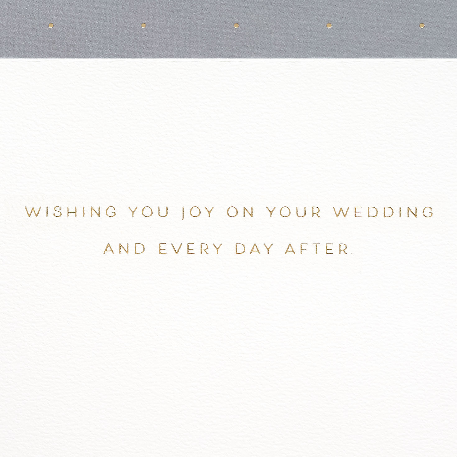 Gold Flowers on Gray Signature Wedding Card Sentiment image number 2
