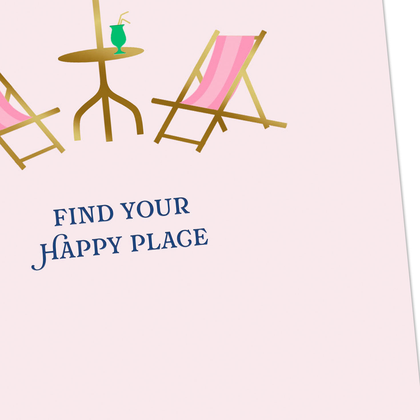 Pink, Green and Gold Patio Set Mother's Day Card Card Front Detail image number 5