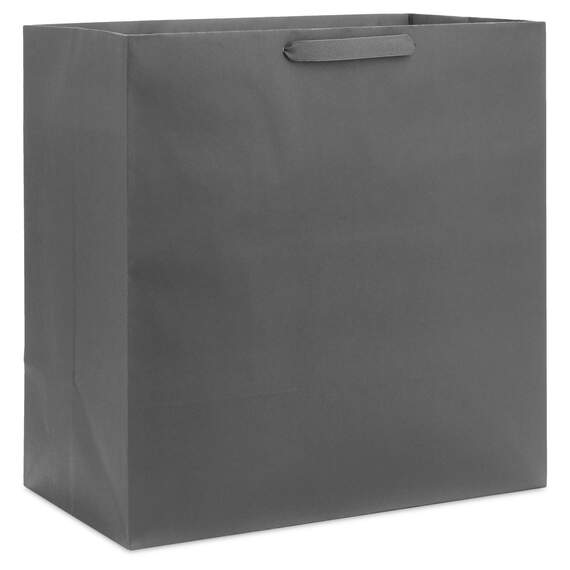 Everyday Solid Gift Bag, Gray, large image number 1