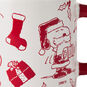 Holiday Snoopy Scenes in Redwork Mug upclose view image number 3