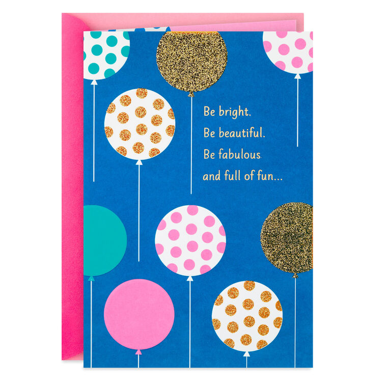 Bright, Beautiful, Fabulous and Fun Birthday Card