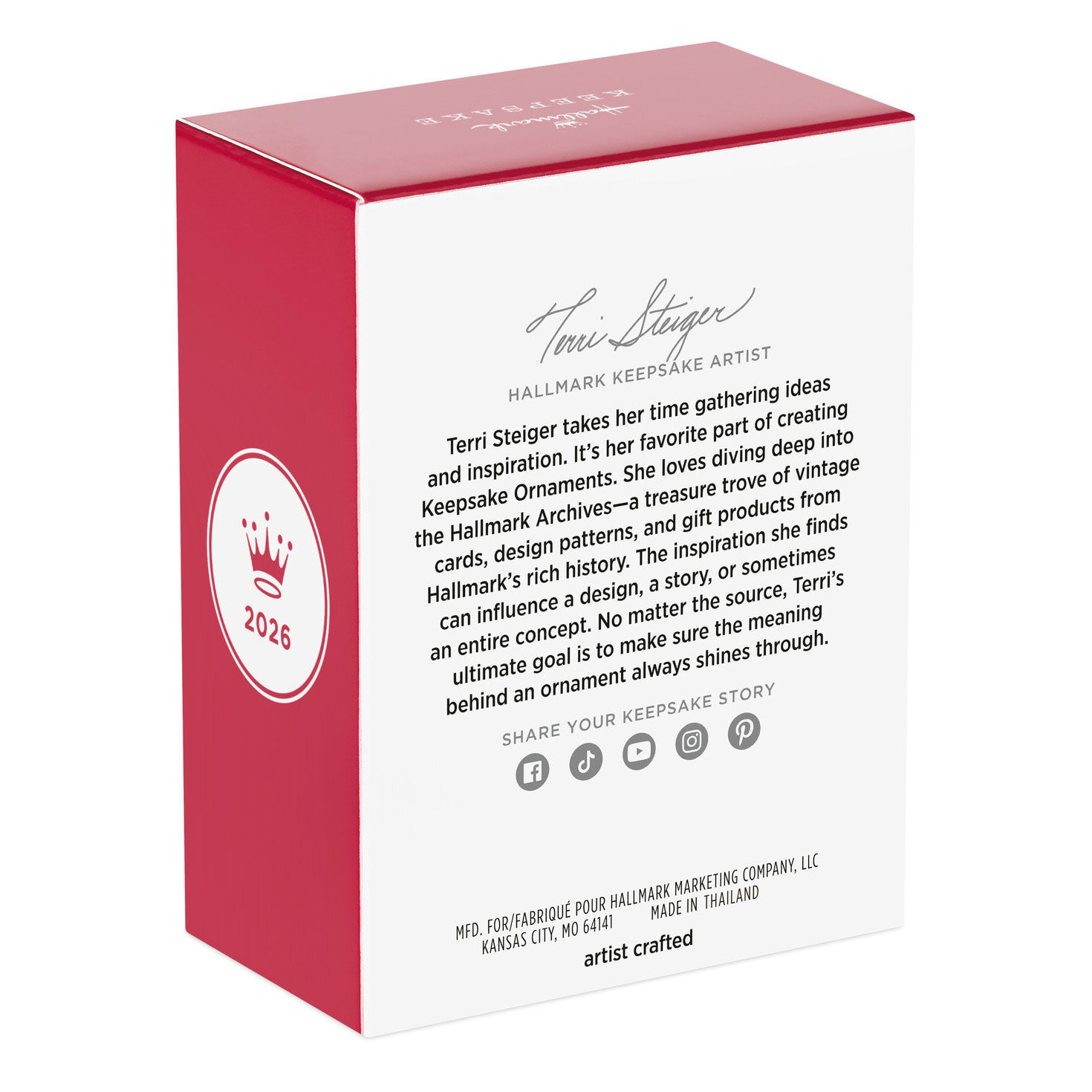 Santa Snowman Penguin Canisters Keepsake Ornament Package Back image number 8