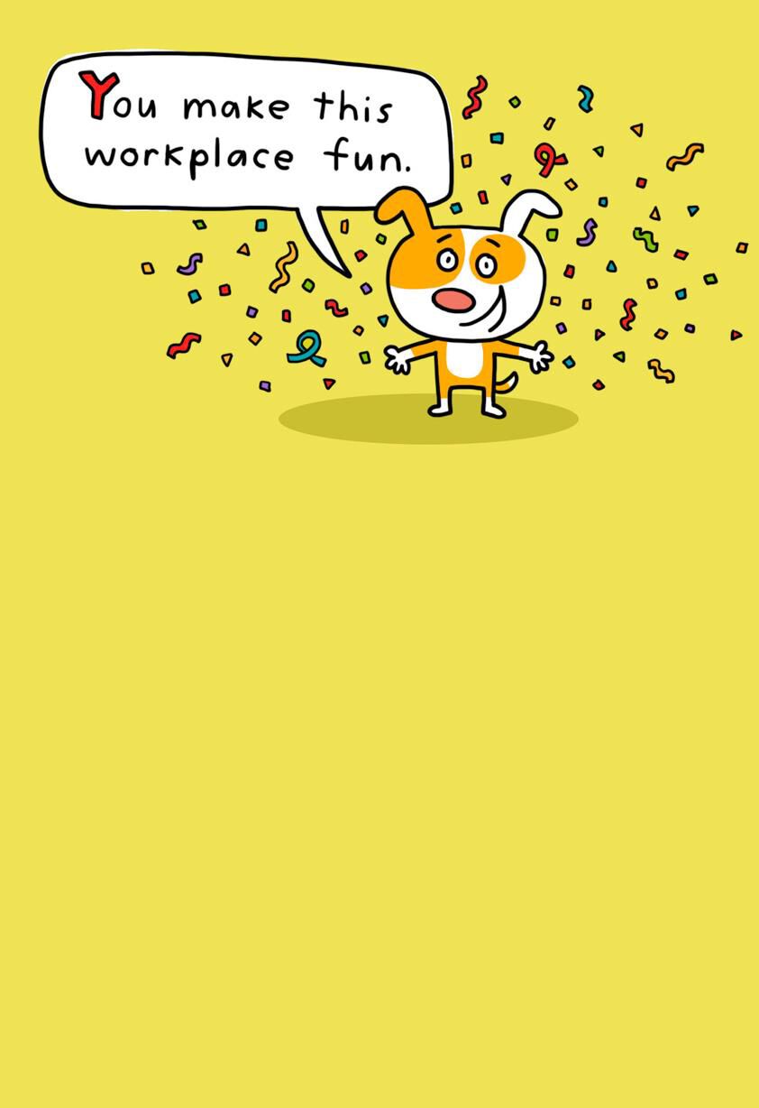 Confetti Dog Funny Boss's Day Card