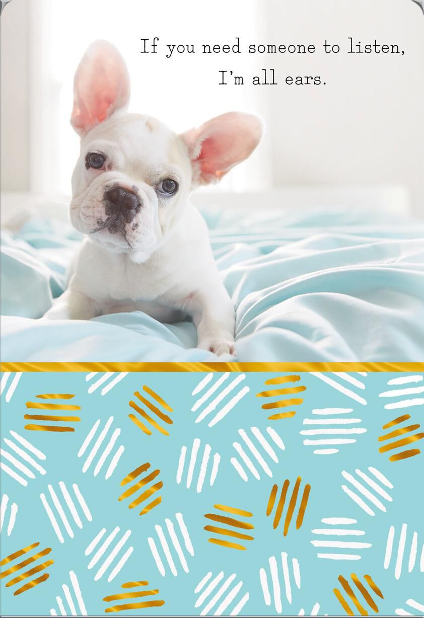 I'm All Ears Cute Puppy Thinking of You Card