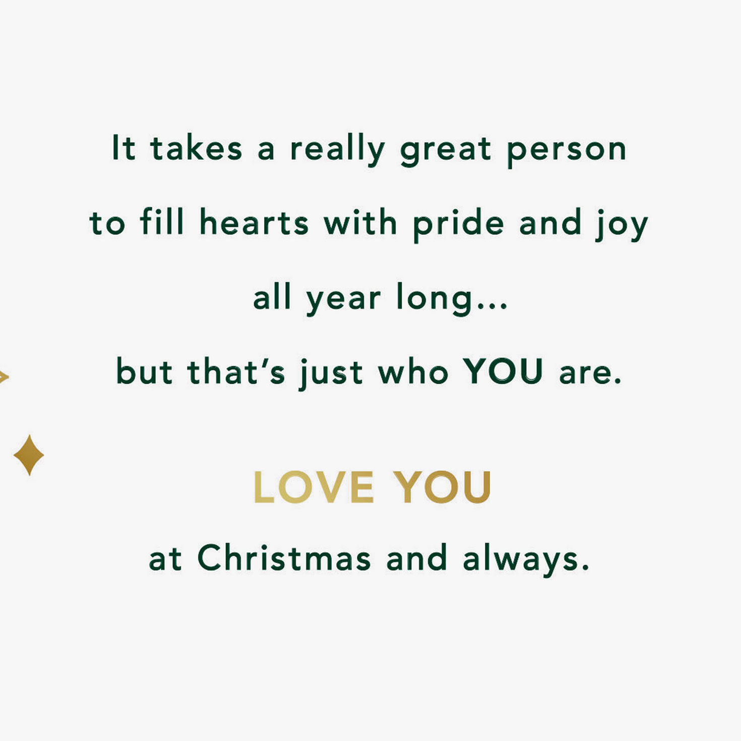 Ornament on Branch Green Christmas Card for Godson Sentiment image number 2