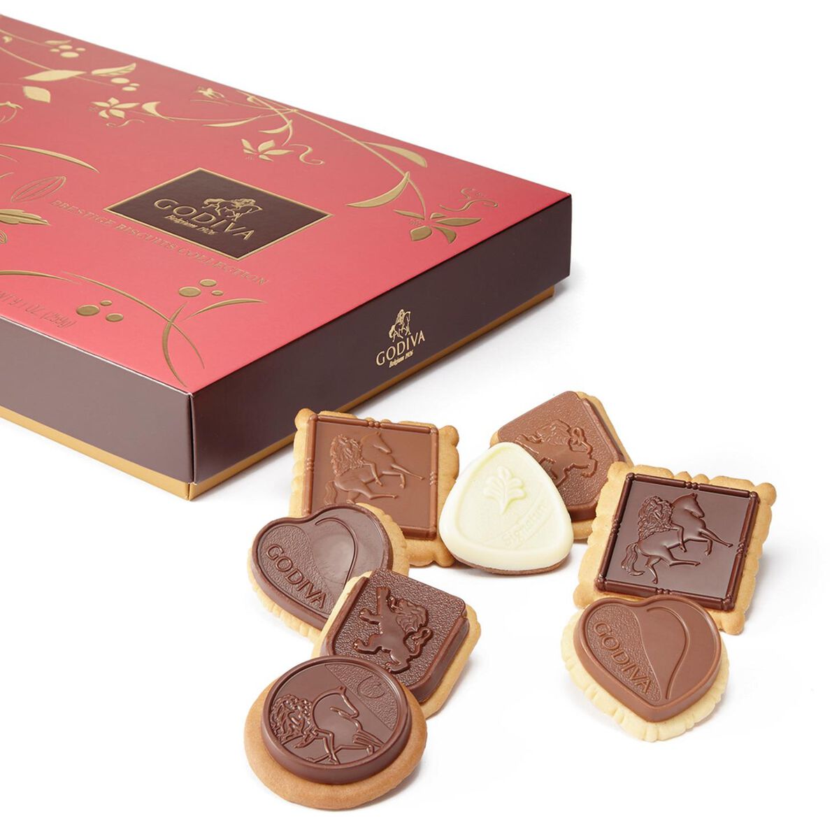Godiva Assorted Chocolate Biscuit Gift Box, 32 pieces Candy
