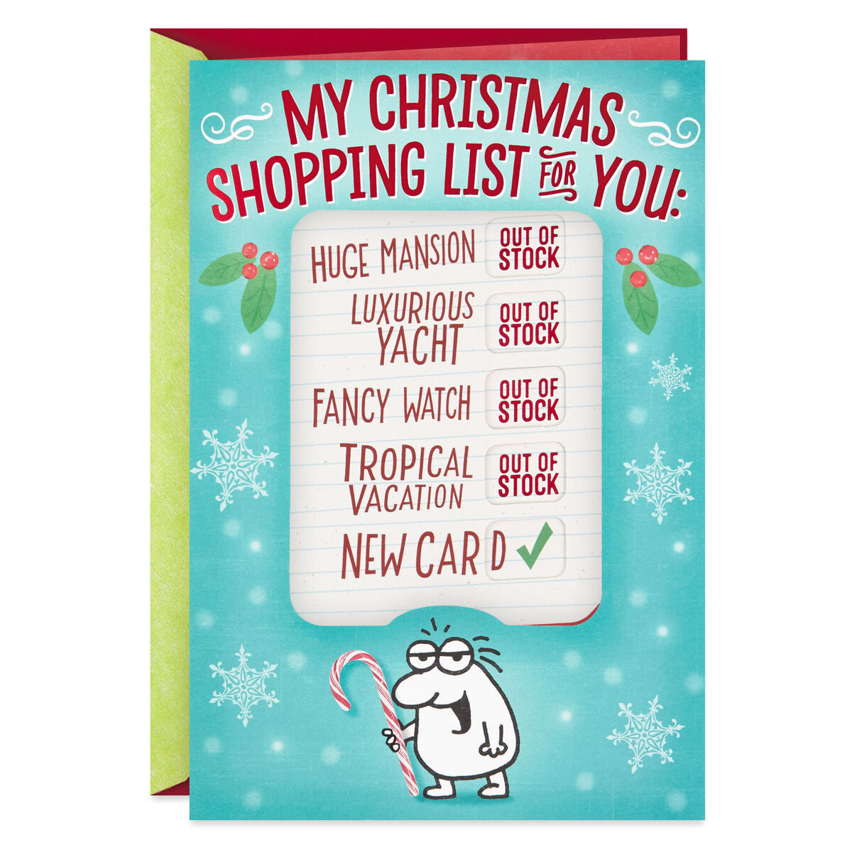 My Shopping List For You Funny Christmas Card Greeting Cards Hallmark