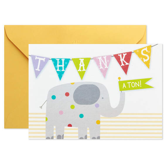Elephant and Banner Thank-You Notes, Pack of 24, , large image number 2